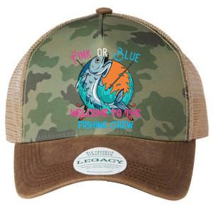 Gender Reveal Fishing Design For A Fishermen Legacy Tie Dye Trucker Hat