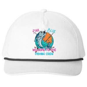 Gender Reveal Fishing Design For A Fishermen Snapback Five-Panel Rope Hat