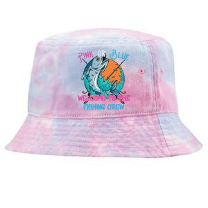 Gender Reveal Fishing Design For A Fishermen Tie-Dyed Bucket Hat