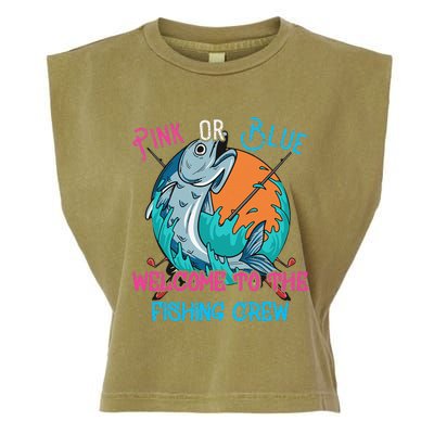 Gender Reveal Fishing Design For A Fishermen Garment-Dyed Women's Muscle Tee