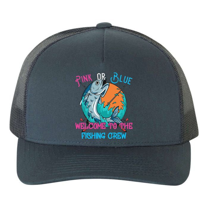 Gender Reveal Fishing Design For A Fishermen Yupoong Adult 5-Panel Trucker Hat