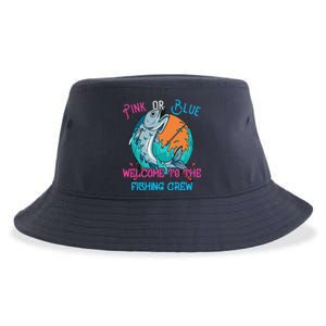 Gender Reveal Fishing Design For A Fishermen Sustainable Bucket Hat