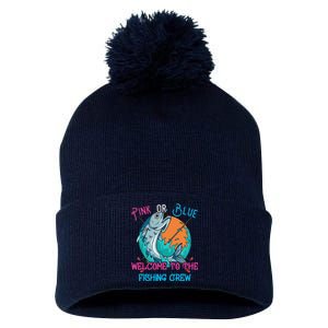 Gender Reveal Fishing Design For A Fishermen Pom Pom 12in Knit Beanie