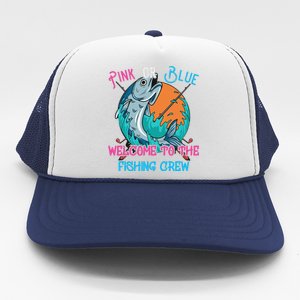 Gender Reveal Fishing Design For A Fishermen Trucker Hat