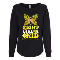 Gold Ribbon Fight Like Kids For Childhood Cancer Awareness Womens California Wash Sweatshirt