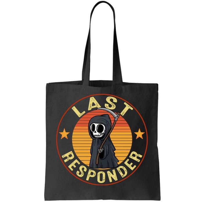 Grim Reaper Funny Dark Meme Mortician Last Responder Vintage Tote Bag