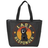 Grim Reaper Funny Dark Meme Mortician Last Responder Vintage Zip Tote Bag