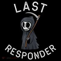 Grim Reaper Funny Dark Humor Mortician Last Responder Drawstring Bag