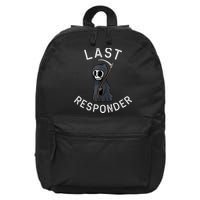 Grim Reaper Funny Dark Humor Mortician Last Responder 16 in Basic Backpack