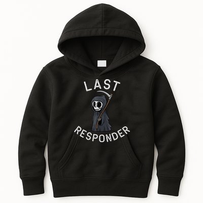 Grim Reaper Funny Dark Humor Mortician Last Responder Kids Hoodie