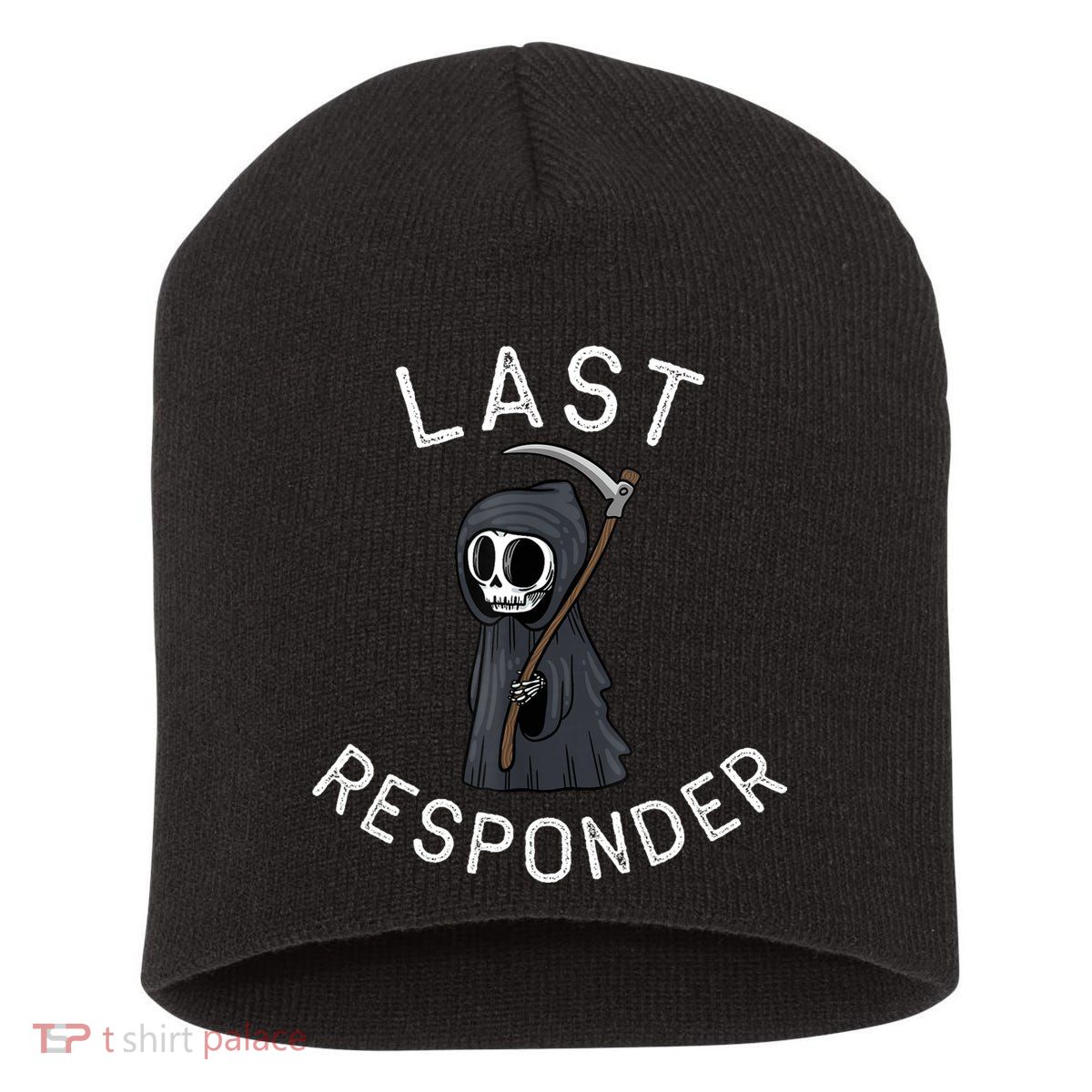 Grim Reaper Funny Dark Humor Mortician Last Responder Short Acrylic Beanie