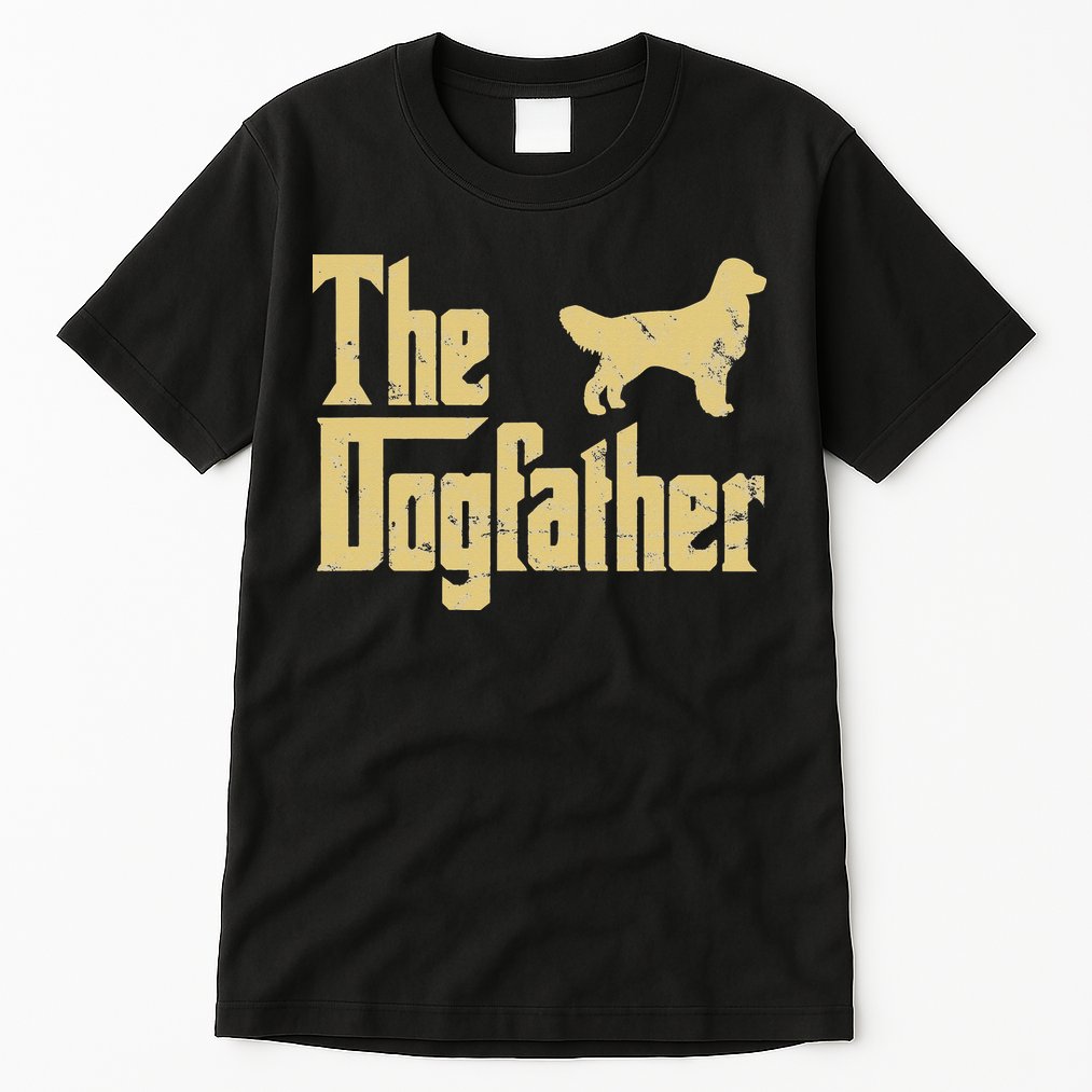 Golden Retriever Funny Dog The Dogfather Parody Tall T-Shirt
