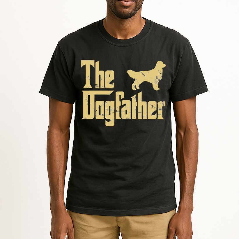 Golden Retriever Funny Dog The Dogfather Parody Tall T-Shirt