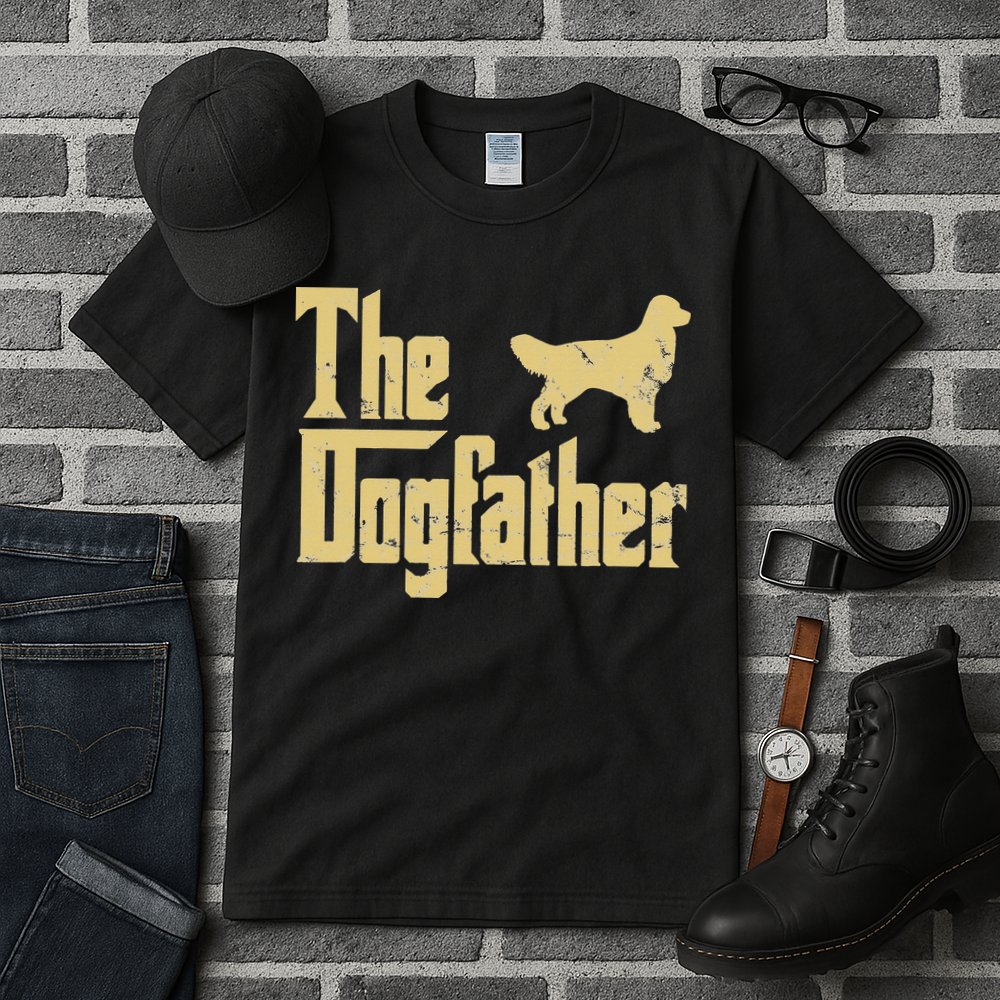 Golden Retriever Funny Dog The Dogfather Parody Tall T-Shirt