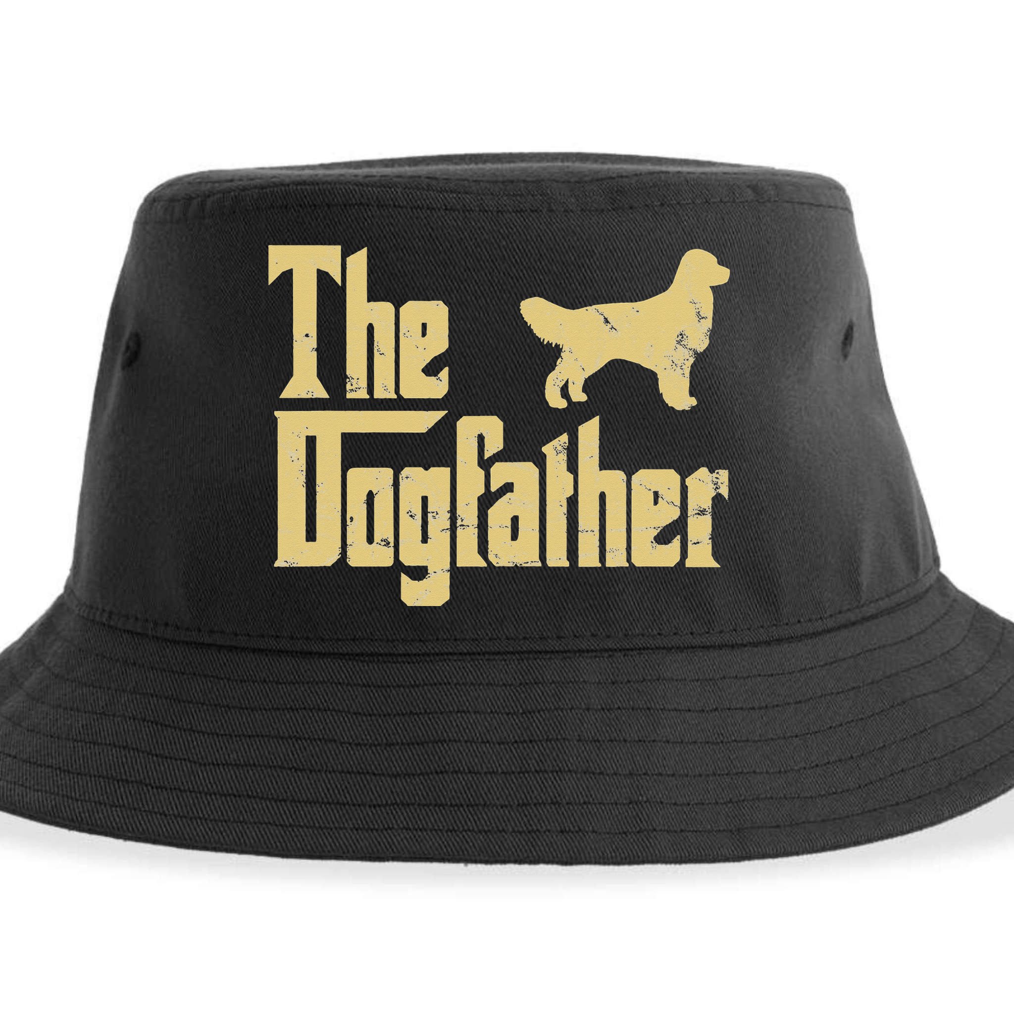 Golden Retriever Funny Dog The Dogfather Parody Sustainable Bucket Hat