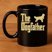 Golden Retriever Funny Dog The Dogfather Parody 11oz C Handle Ceramic Mug