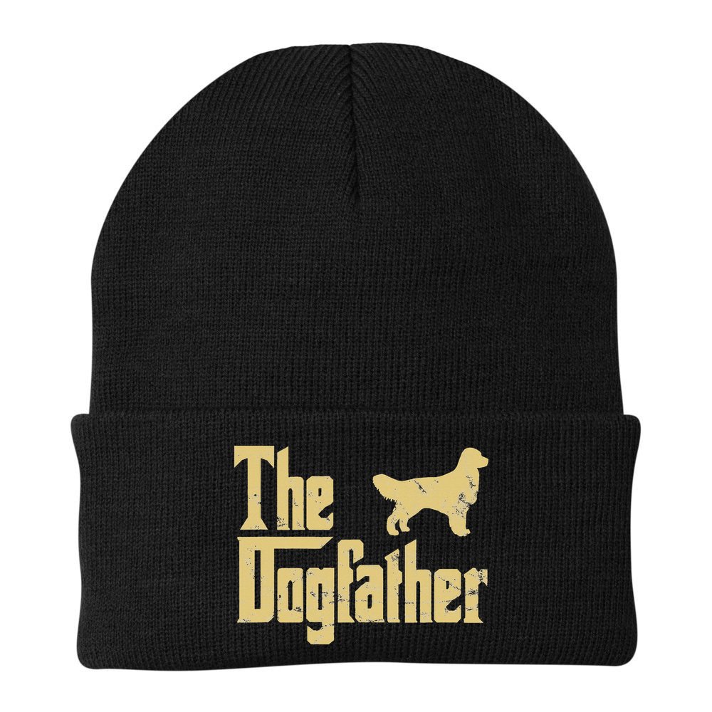 Golden Retriever Funny Dog The Dogfather Parody Beanie