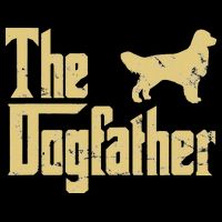 Golden Retriever Funny Dog The Dogfather Parody Drawstring Bag