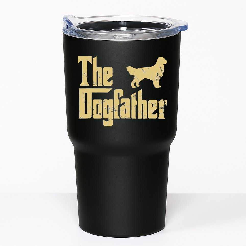Golden Retriever Funny Dog The Dogfather Parody Tumbler