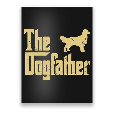 Golden Retriever Funny Dog The Dogfather Parody Poster