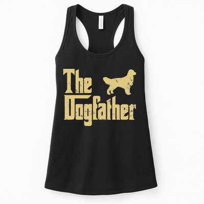 Golden Retriever Funny Dog The Dogfather Parody Womens Tank Top