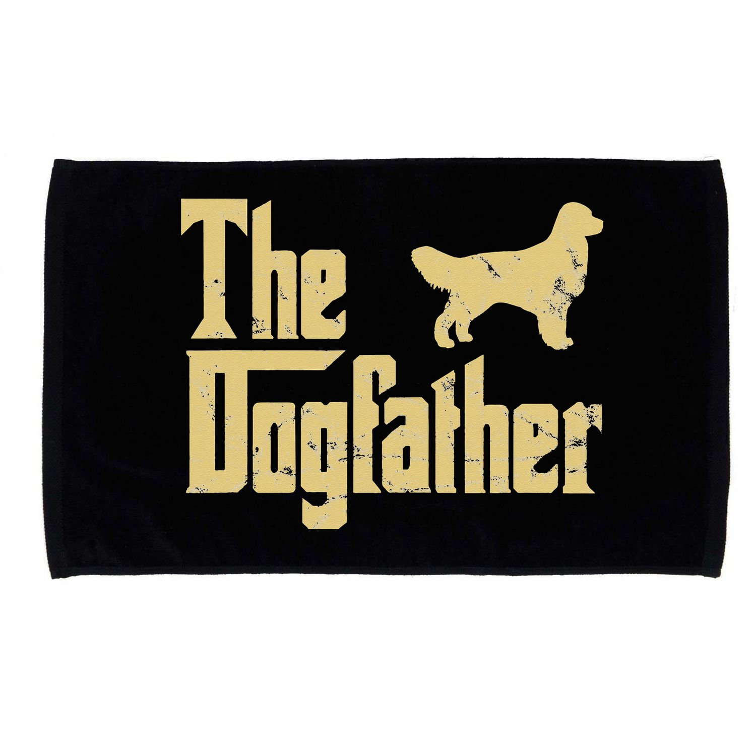 Golden Retriever Funny Dog The Dogfather Parody Microfiber Hand Towel