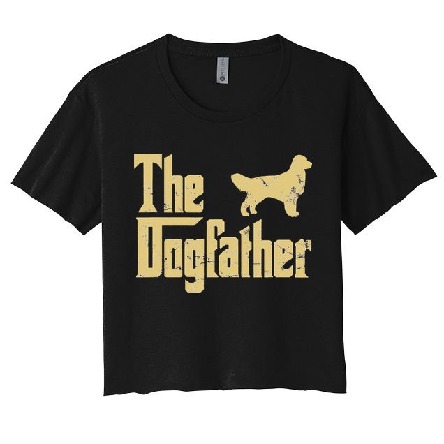 Golden Retriever Funny Dog The Dogfather Parody Crop Top