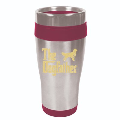Golden Retriever Funny Dog The Dogfather Parody 16oz Travel Tumbler