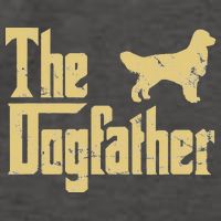 Golden Retriever Funny Dog The Dogfather Parody Vector Backpack