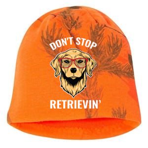 Golden Retriever Funny Design Outfit Dont Stop Retrievin Meaningful Gift Kati - Camo Knit Beanie