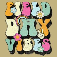 Groovy Retro Field Day Vibes Funny For Teacher Button