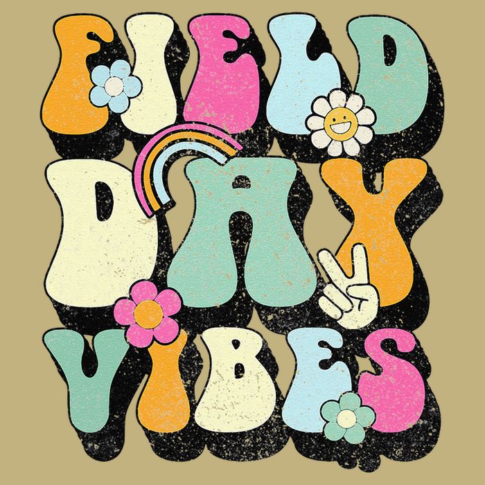 Groovy Retro Field Day Vibes Funny For Teacher Button