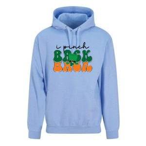 Groovy Retro Kids Funny St Patricks Day Saying For Girls Boys I Pinch Back Unisex Surf Hoodie