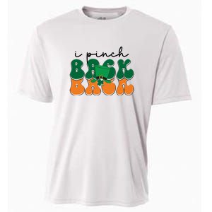 Groovy Retro Kids Funny St Patricks Day Saying For Girls Boys I Pinch Back Cooling Performance Crew T-Shirt