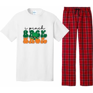 Groovy Retro Kids Funny St Patricks Day Saying For Girls Boys I Pinch Back Pajama Set