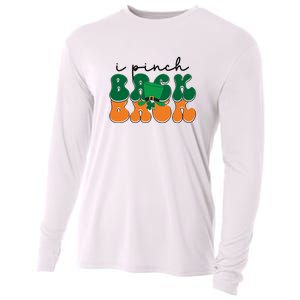 Groovy Retro Kids Funny St Patricks Day Saying For Girls Boys I Pinch Back Cooling Performance Long Sleeve Crew