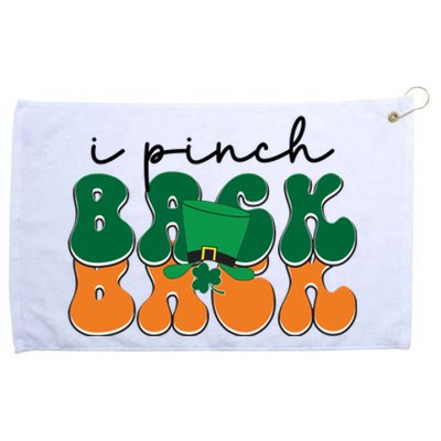 Groovy Retro Kids Funny St Patricks Day Saying For Girls Boys I Pinch Back Grommeted Golf Towel