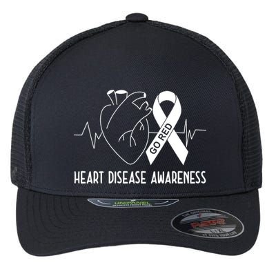 Go Red For Heart Disease Awareness Flexfit Unipanel Trucker Cap