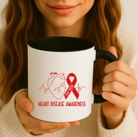 Go Red For Heart Disease Awareness Mug