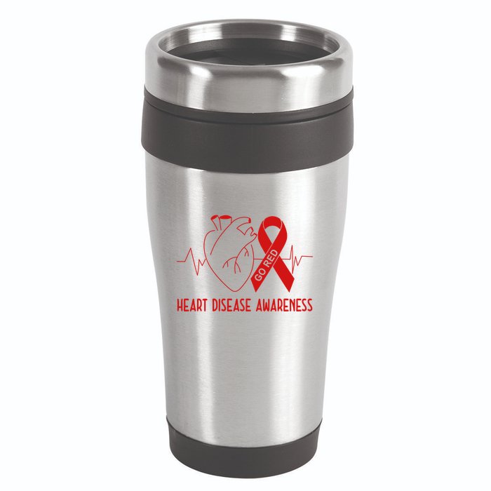 Go Red For Heart Disease Awareness 16oz Travel Tumbler