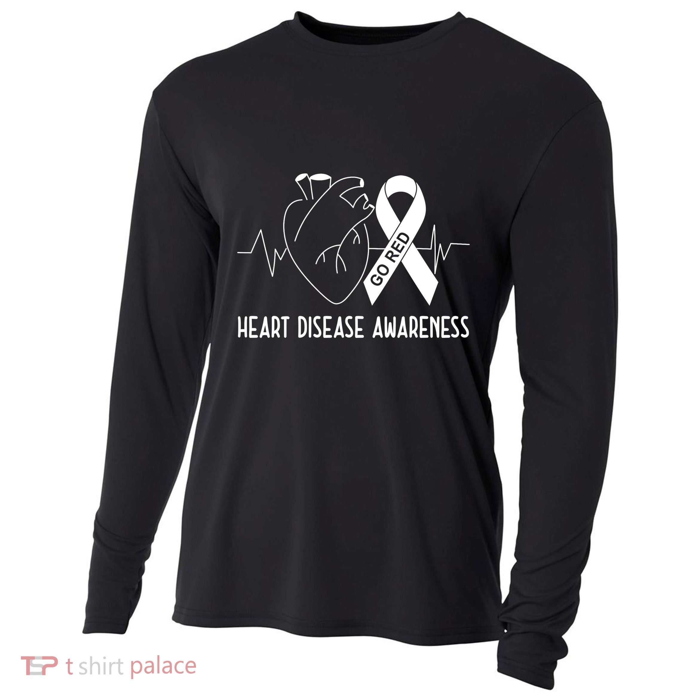 Go Red For Heart Disease Awareness Cooling Performance Long Sleeve Crew