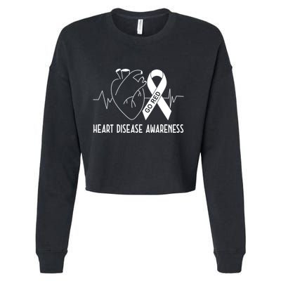 Go Red For Heart Disease Awareness Cropped Pullover Crew