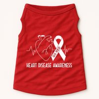 Go Red For Heart Disease Awareness Doggie Tank