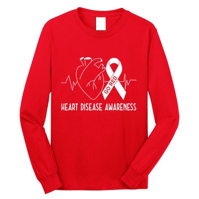 Go Red For Heart Disease Awareness Long Sleeve Shirt