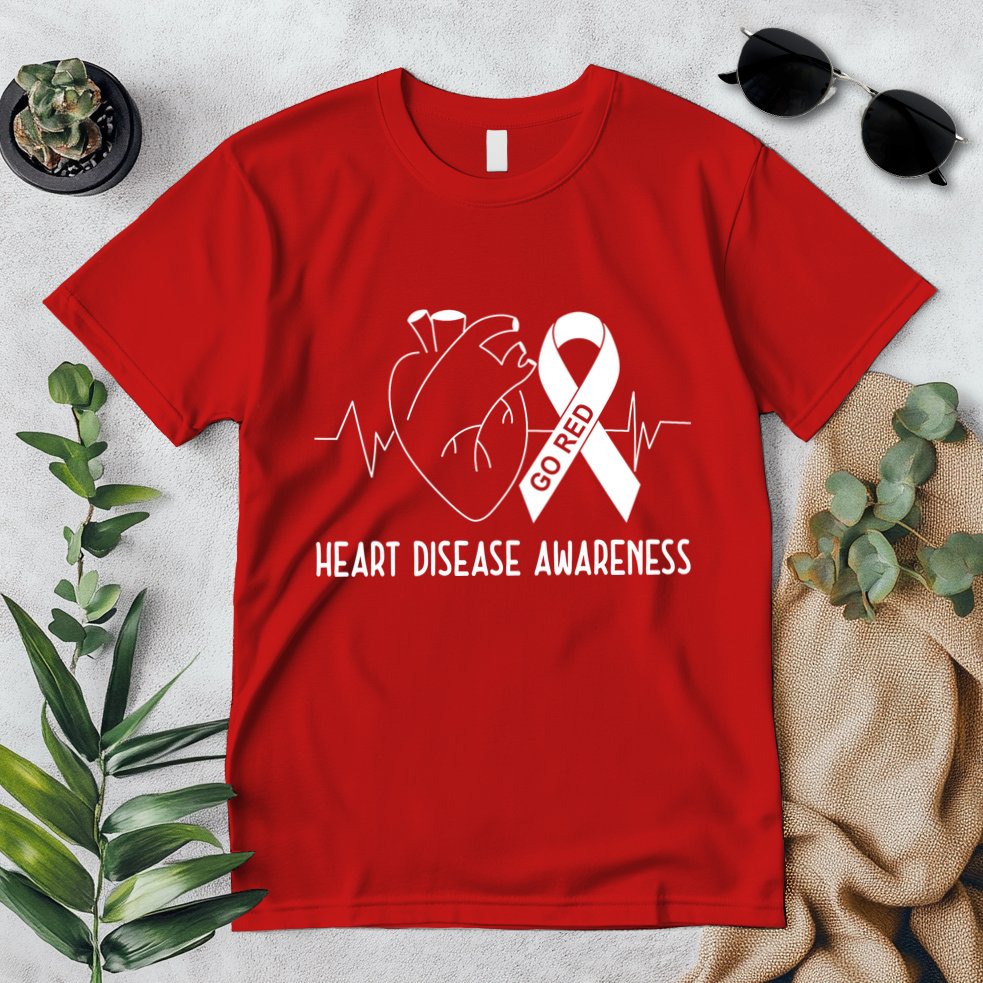Go Red For Heart Disease Awareness Premium T-Shirt