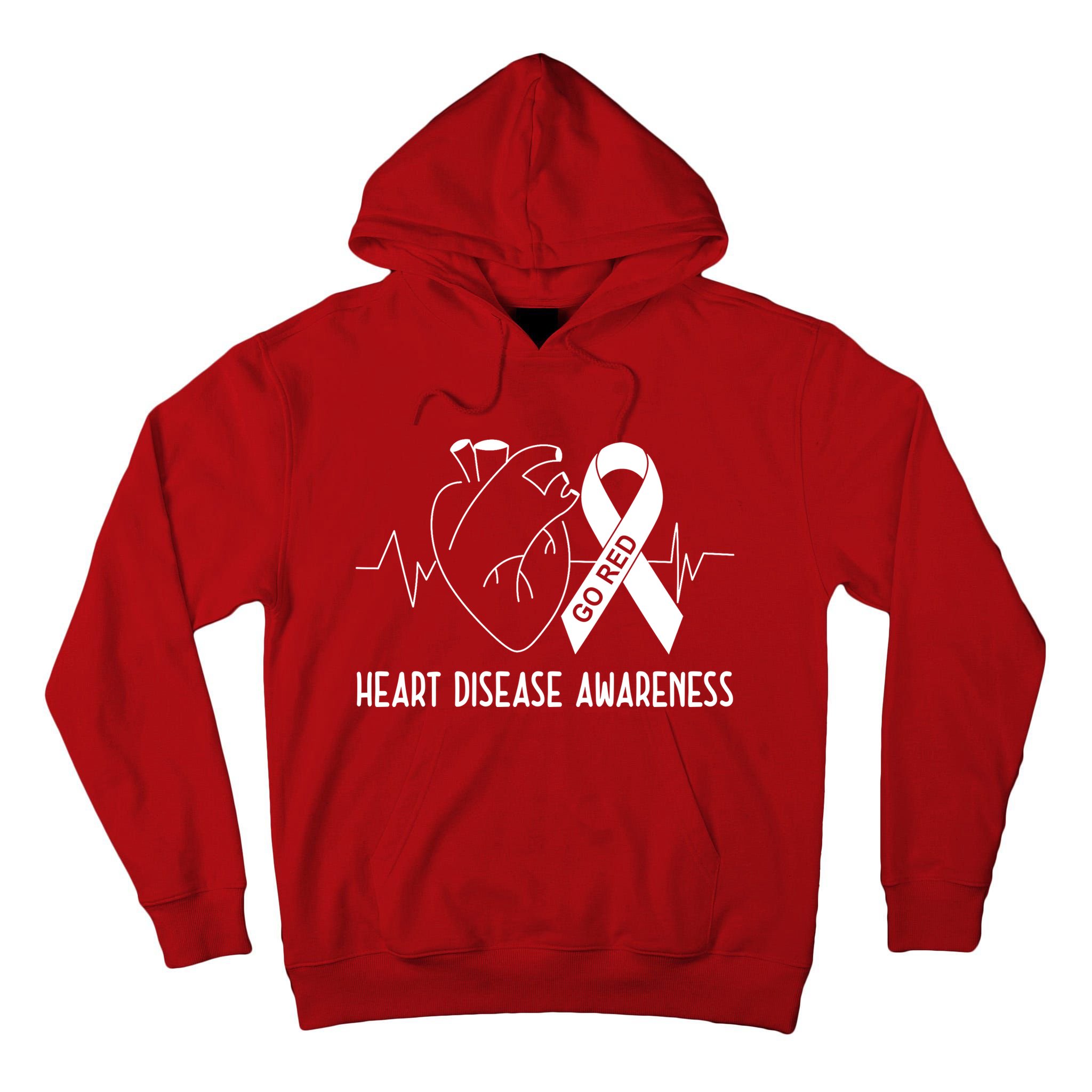 Go Red For Heart Disease Awareness Tall Hoodie