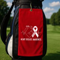 Go Red For Heart Disease Awareness Golf Towel