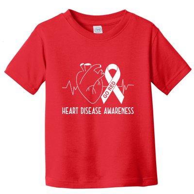 Go Red For Heart Disease Awareness Toddler T-Shirt