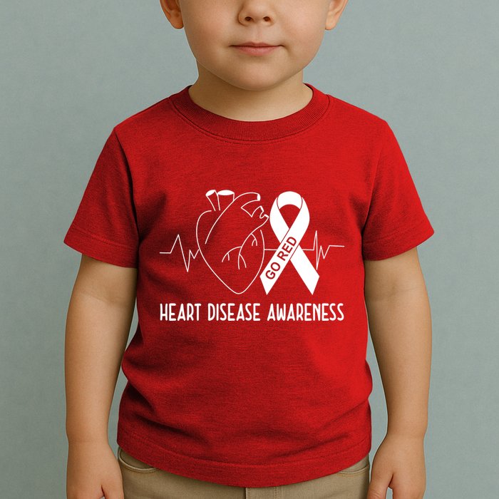 Go Red For Heart Disease Awareness Toddler T-Shirt