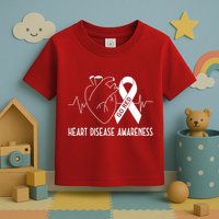 Go Red For Heart Disease Awareness Toddler T-Shirt